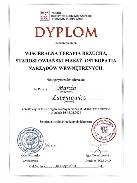 Wisceralna terapis brzucha